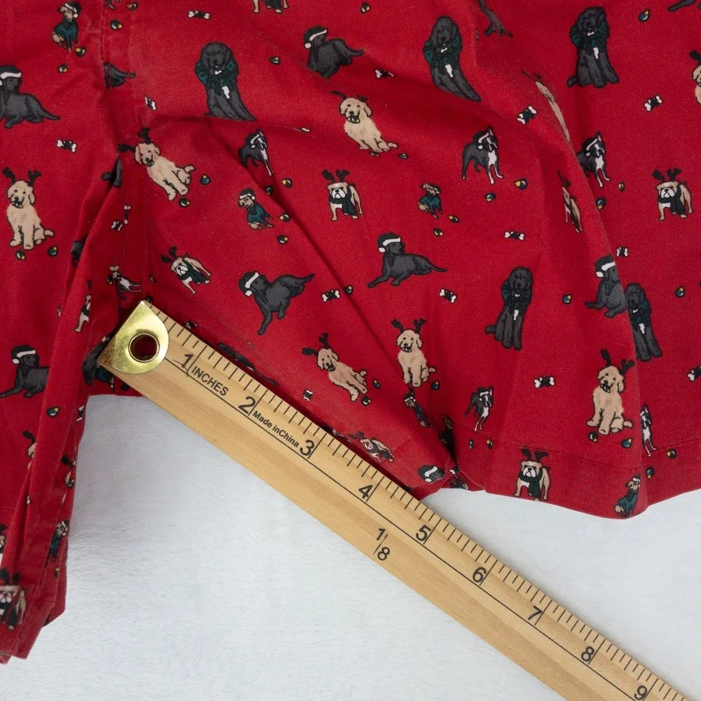 Vineyard Vines Classic Boxers Mens S Red‎ Holiday Dog Print Cotton Stretch New